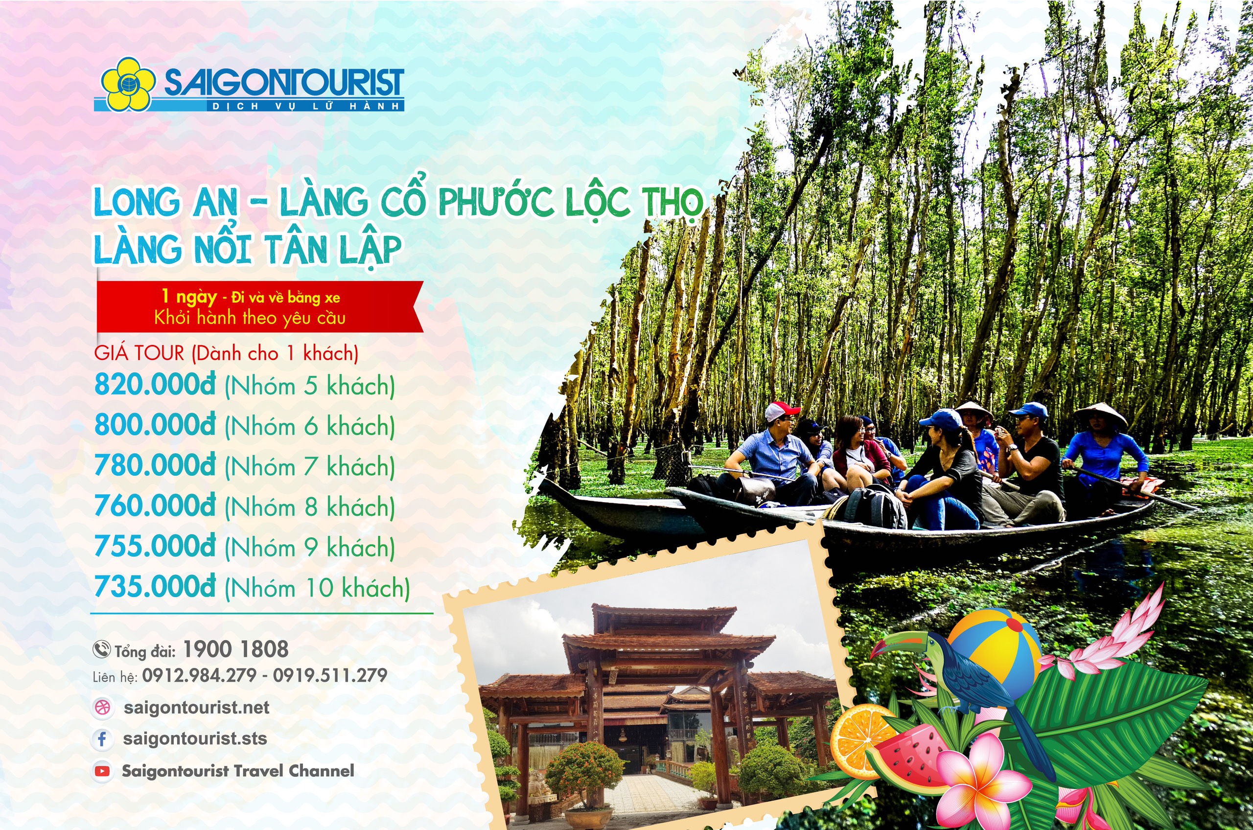 Saigontourist mở thêm nhiều tour du lịch Long An
