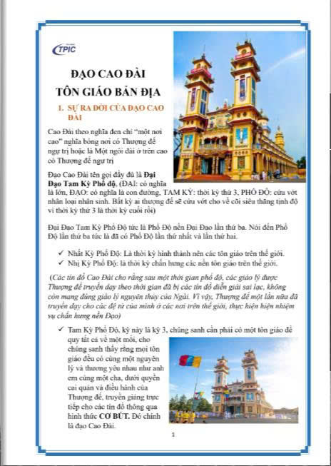 Sự ra đời của Đạo Cao Đài 