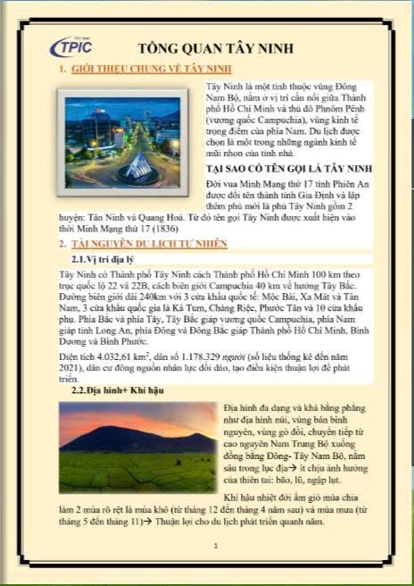 Tổng Quan Tây Ninh 